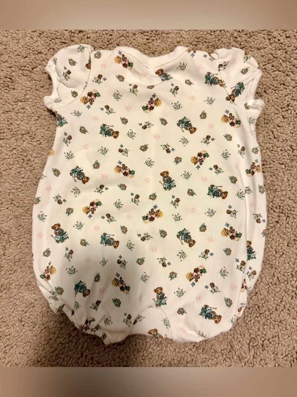 Ralph Lauren Romper with Brown Teddy Bears